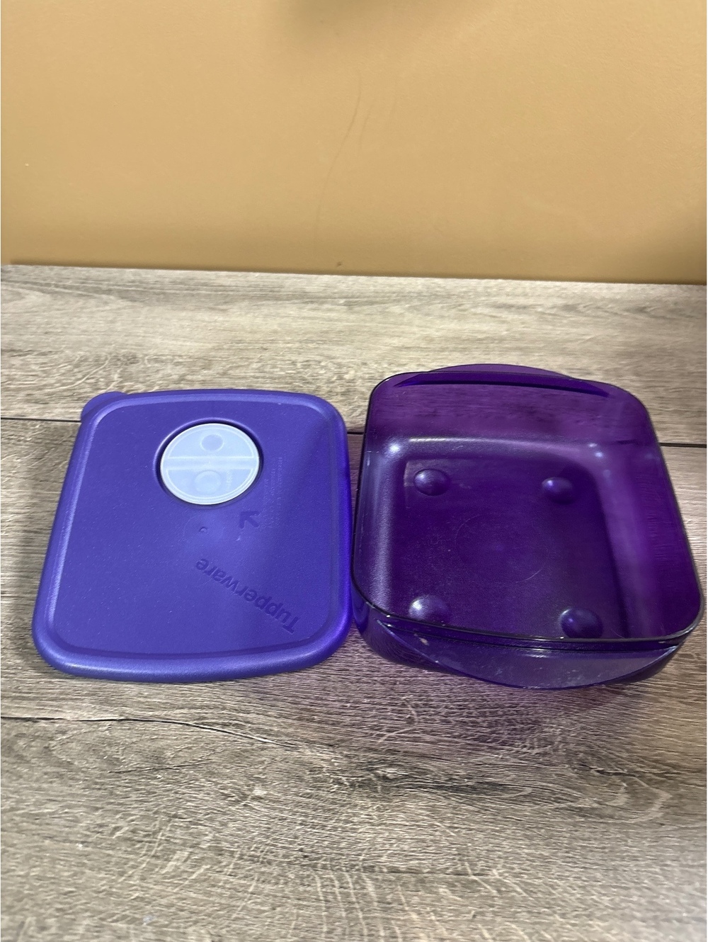 Tupperware Purple Square Food Storage Container with Lid